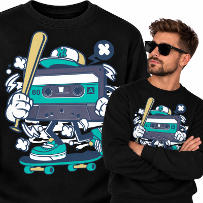 BLUZA ANIMOWANA CASSETTE SKATER